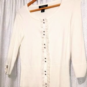 White House Black Market xs cream cardigan